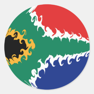 Zuid-Afrika Gnarly vlag Ronde Sticker
