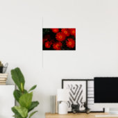 Zuid-Afrika Groen Oranje Succulent Flowers Poster (Thuiskantoor)