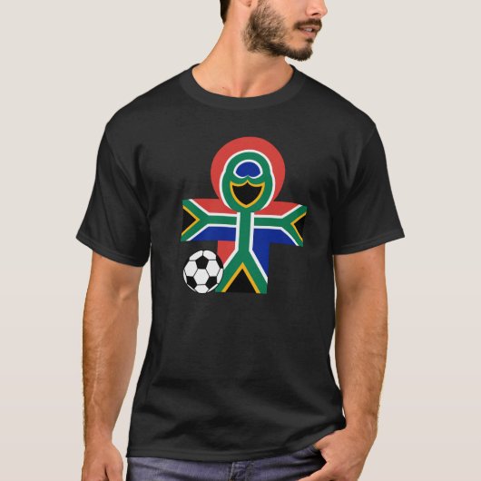 Zuid-Afrika Happy Flag Soccer Football Dark T T-shirt (Voorkant)