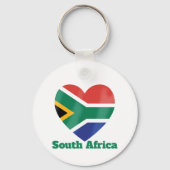 Zuid-Afrika Hart Vlag Sleutelhanger (Voorkant)