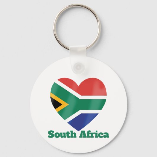 Zuid-Afrika Hart Vlag Sleutelhanger (Achterkant)
