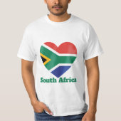Zuid-Afrika Hartvlag T-Shirt (Voorkant)