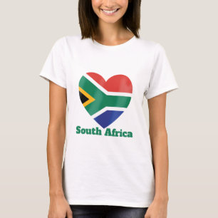 Zuid-Afrika hartvlag T-shirt