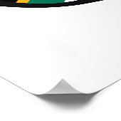 Zuid-Afrika heeft aangepaste tekst en kleuren post Poster (Hoek)