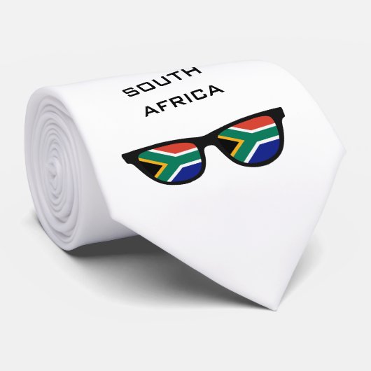 Zuid-Afrika heeft aangepaste tekst en kleuren stro Stropdas (Opgerold)