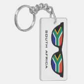 Zuid-Afrika heeft aangepaste tekst en kleurenkleut Sleutelhanger (Voorkant Links)