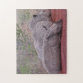 Zuid-Afrika Hluhluwe Neushoorn Legpuzzel (Verticaal)