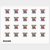 Zuid-Afrika houdt van mij Ronde Sticker (Vel)