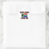 Zuid-Afrika houdt van mij Ronde Sticker (Tas)