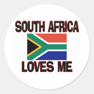 Zuid-Afrika houdt van mij Ronde Sticker