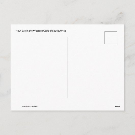 Zuid-Afrika, Hout Bay, Westerne Kaap Feestdagenkaart (Achterkant)