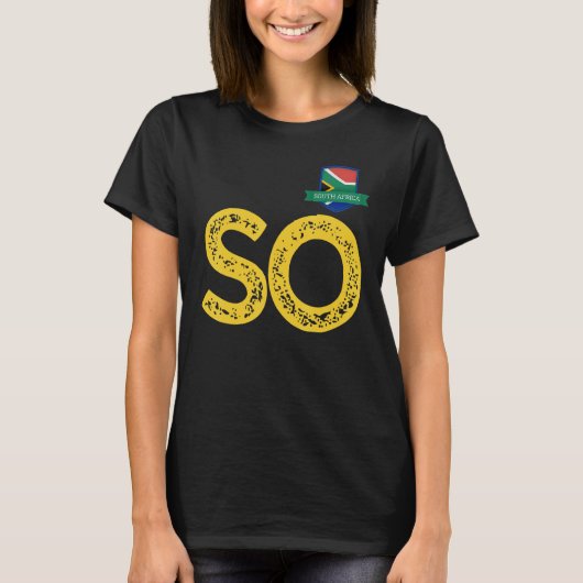 Zuid-Afrika Human-Flag Group Letter S en O Zuid T-shirt (Voorkant)