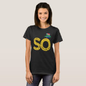 Zuid-Afrika Human-Flag Group Letter S en O Zuid T-shirt (Voorkant volledig)