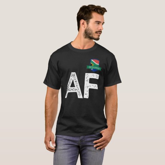 Zuid-Afrika Human-Flag Letter A en F Zuid-Afrika T-shirt (Voorkant volledig)
