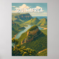 Zuid-Afrika Illustratie Reis Kunst Vintage