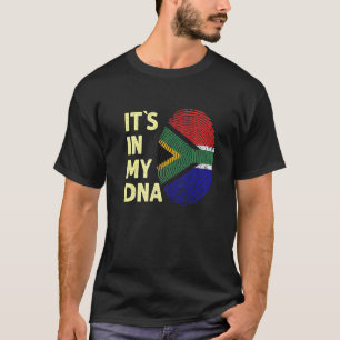Zuid-Afrika in mijn Dna Zuid-Afrikaanse vlag T-shirt
