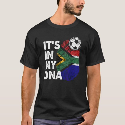 Zuid-Afrika in mijn Dna Zuid-Afrikaanse vlag T-shirt (Voorkant)