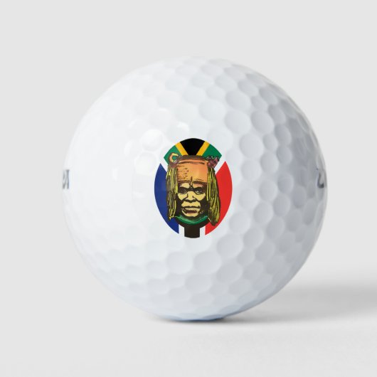 Zuid-Afrika Inheems zwart man Golfballen (Voorkant)