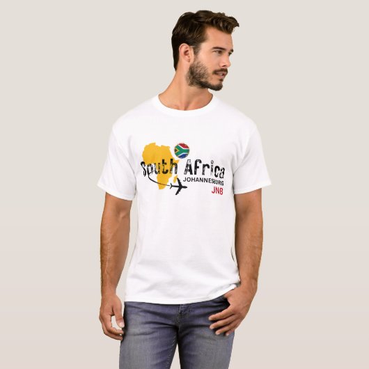 Zuid-Afrika JNB Airport Code T-shirt (Voorkant volledig)