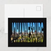 Zuid-Afrika Johannesburg Silhouet Briefkaart (Voorkant / Achterkant)