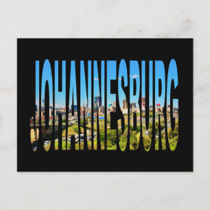 Zuid-Afrika Johannesburg Silhouet Briefkaart