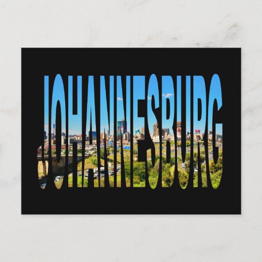 Zuid-Afrika Johannesburg Silhouet Briefkaart (Voorkant)