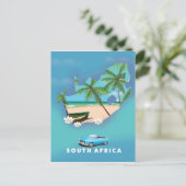 Zuid-Afrika Kaart Illustratie reisposter. (Staand voorkant)