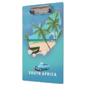 Zuid-Afrika Kaart Illustratie reisposter. Klembord (Links)