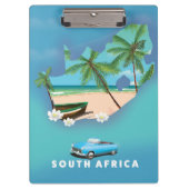 Zuid-Afrika Kaart Illustratie reisposter. Klembord (Voorkant)
