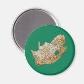 Zuid-Afrika Kaart Magneet (Voorkant / Achterkant)