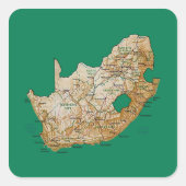 Zuid-Afrika Kaart Sticker (Voorkant)