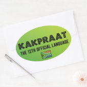 Zuid-Afrika KakPraat Funny 12e officiële taal Ovale Sticker (Envelop)