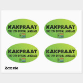 Zuid-Afrika KakPraat Funny 12e officiële taal Ovale Sticker (Vel)