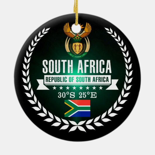 Zuid-Afrika Keramisch Ornament (Achterkant)
