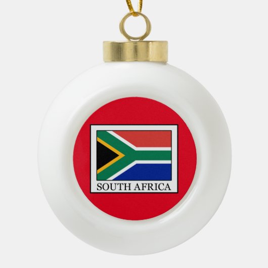 Zuid-Afrika Keramische Bal Ornament (Voorkant)