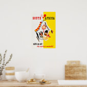 Zuid-Afrika Kunst Afrikaanse Print Reisposter (Keuken)