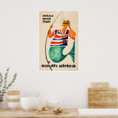 Zuid-Afrika Kunst Afrikaanse Reisposter Vissen Poster (Keuken)
