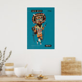Zuid-Afrika Kunst Qantas Reisposter Afrikaans Poster (Keuken)