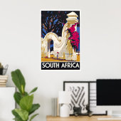Zuid-Afrika Kunst Reisposter Vintage Afrika Poster (Thuiskantoor)