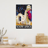 Zuid-Afrika Kunst Reisposter Vintage Afrika Poster (Keuken)