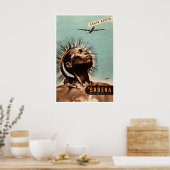 Zuid-Afrika Kunst Sabena Reisprint Afrikaanse Stam Poster (Keuken)