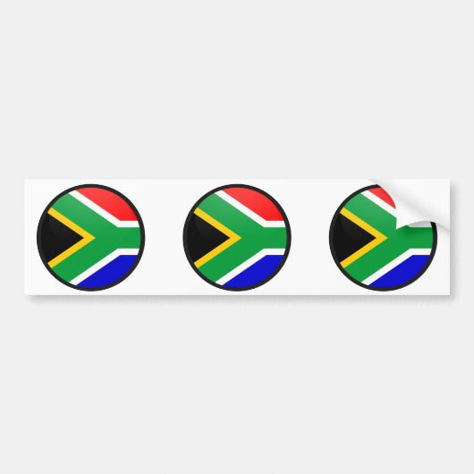 Zuid-Afrika kwaliteit Vlag Cirkel Bumpersticker (Voorkant)
