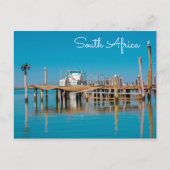 Zuid-Afrika Landschap Boat Birds Briefkaart (Voorkant)
