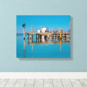 Zuid-Afrika Landschap Boat Birds Canvas Afdruk (Insitu (Houten vloer))