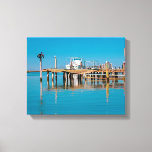 Zuid-Afrika Landschap Boat Birds Canvas Afdruk