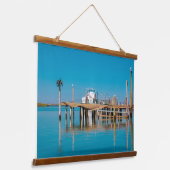 Zuid-Afrika Landschap Boat Birds Hangend Wandkleed (Gebogen)