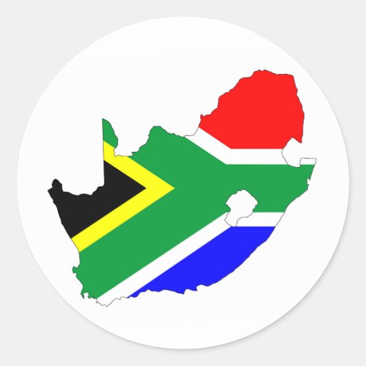 zuid - afrika - landvlaggestaat ronde sticker (Voorkant)