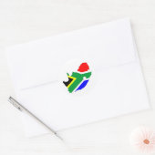 zuid - afrika - landvlaggestaat ronde sticker (Envelop)