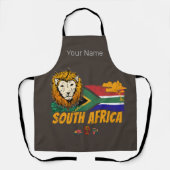 Zuid-Afrika Leeuwenvlag Safari Souvenir Schort (Voorkant)
