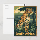 Zuid-Afrika Leopard  Briefkaart (Voorkant / Achterkant)